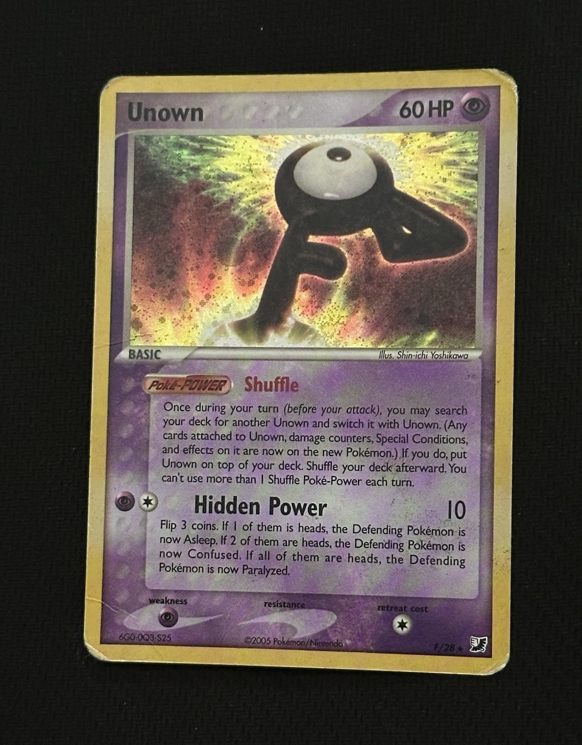 Pokémon Unown F/28 Unseen Forces Rare