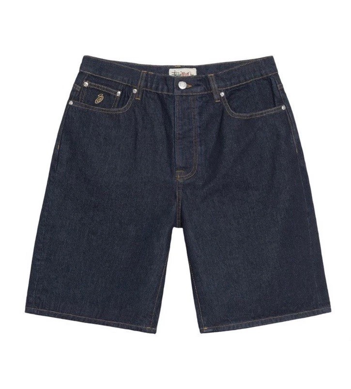 Stussy Big Ol Denim Shorts 'Rinsed Indigo' Blue Jorts - Size 32