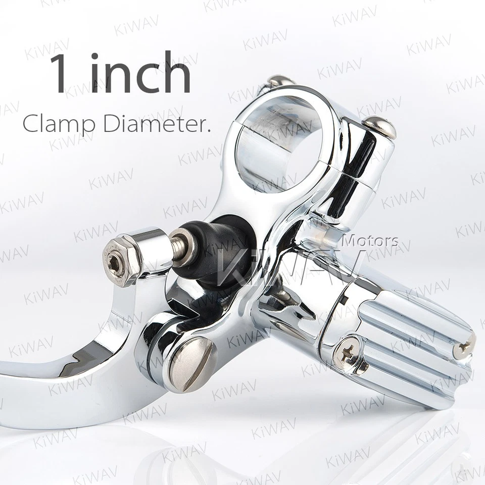 VAWiK chrome hand control kit + throttle clamp 1" bar retro neat clean style - Изображение 3 из 4