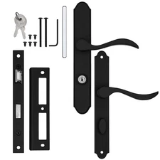 MCMB Curved Mortise Lock Set with Lever Handle for Storm Doors and Screen Doo...