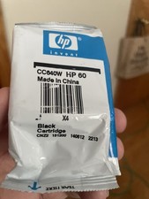 HP 60 Black Ink Cartridge CC640W Genuine OEM Brand New Sealed