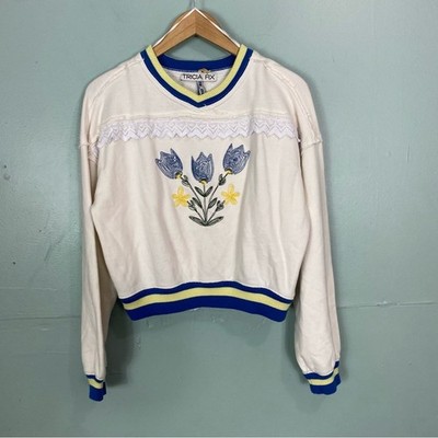 Free People Tricia Fix Tulip Pullover Sweatshirt Floral Small | eBay