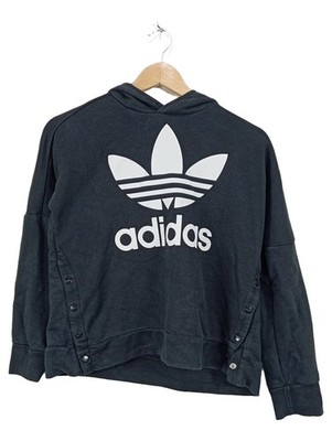 adidas Kapuzenpullover Gr. 152 Schwarz Logo