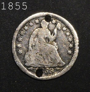 1853 Arrows & Rays Liberty Seated Half Dime *Free SH After 1st Item*