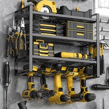 Heavy-Duty Metal Tool Organiser Rack Garage Storage System Workshop Organization