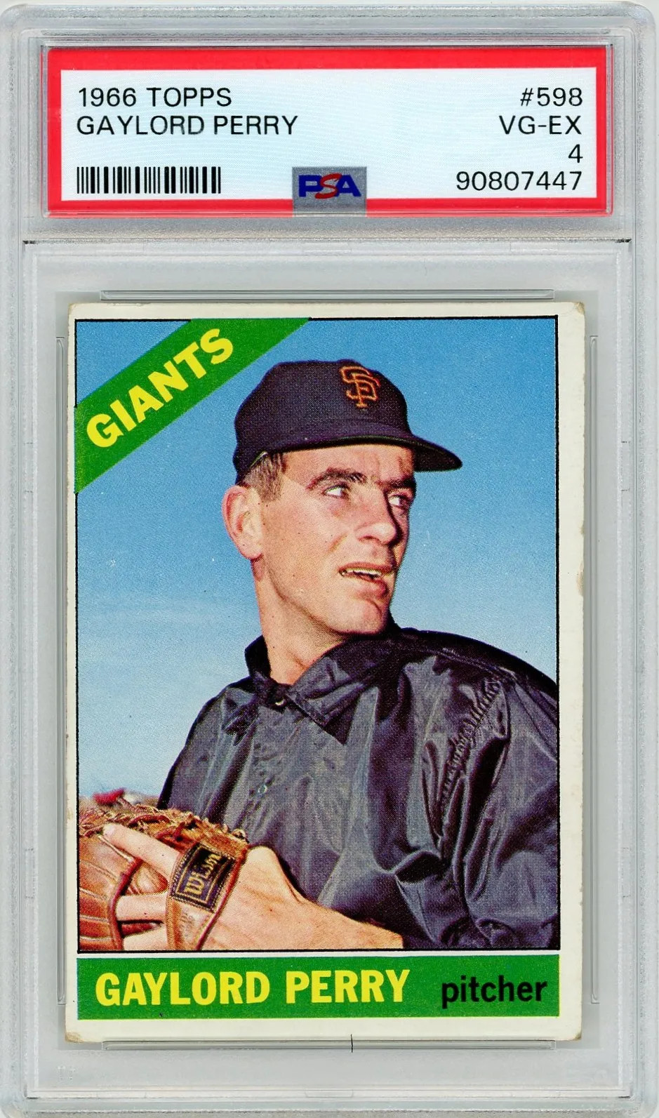 1966 Topps Gaylord Perry #598 PSA 4