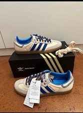 adidas Samba x Wales Bonner Herren Sneaker Creme Blau EU 40 2/3 IH7756
