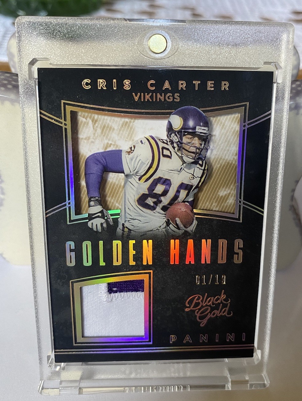 ⚜️ 2016 Panini Black Gold - Golden Hands Cris Carter 01/10 Bookend! Vikings HOF
