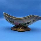 Vintage Hull Pottery Glossy Woodland pattern 14 1/4" Console Bowl W 29 USA