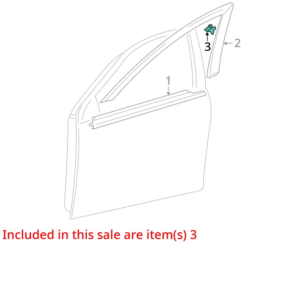 ПОДХОДИТ ДЛЯ 2009-2010 PONTIAC VIBE МОЛДИНГ FRT S/D WDO FRM GA 19204840 - НОВЫЙ OEM - Изображение 2 из 3