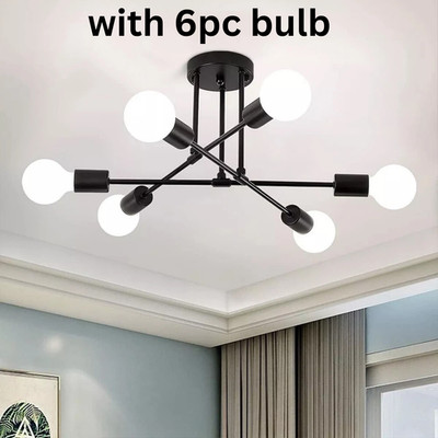 LED Deckenleuchte Kronleuchter Vintage Pendelleuchten Fassung Schlafzimmer Lampe Sputnik