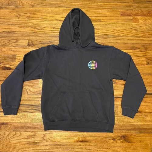 Pura Vida Live Free California Rainbow Graphic Hoodie Black