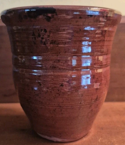 Vintage Ned Foltz Redware Pottery Signed "Foltz Pottery PA - 1973" 4" Tall