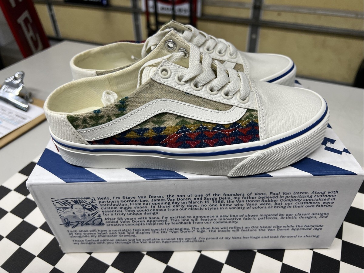 Rare Vans All Nations Skate Jam Pendleton Mules Slip Ons VanDoren