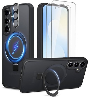 Unsichtbarer Ständer Hülle für Samsung Galaxy S25 FE Magnetischer + 9H Hartglas