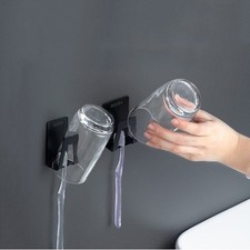 Bathroom Suction Cup Holder Wall Mounted Toothbrush and Toothpaste for