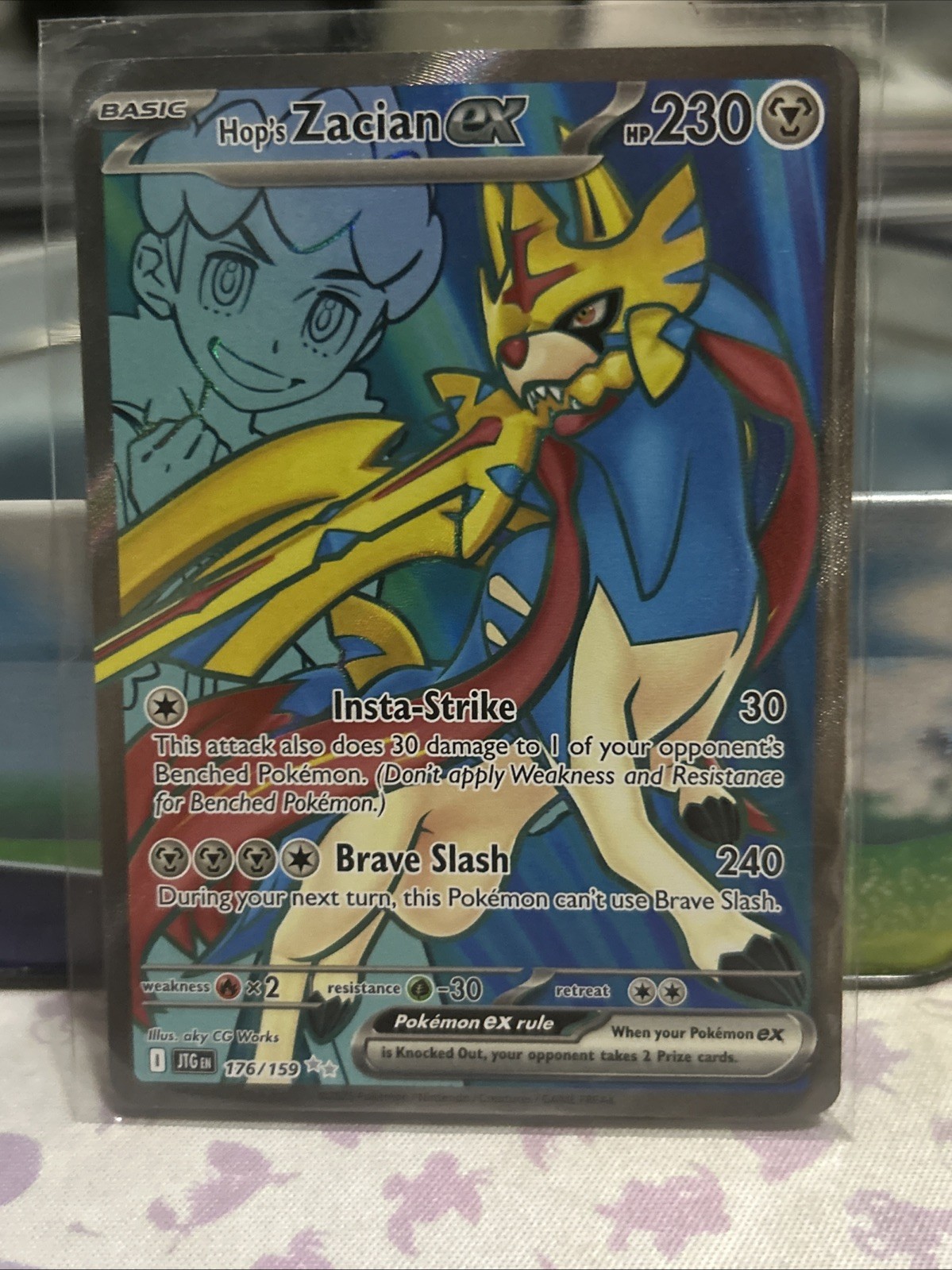 Pokémon Card Hop's Zacian EX 176/159 Journey Together - Near Mint