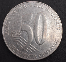 2000  ~ Ecuadorian 50 Centavos Coin ~ Ecuador   #0207