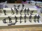 VTG Marx German Soldiers Gray Army Men Military Plastic Playset Figuress K14