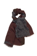 Black Orange Herringbone Scarf Dogtooth Large Lightweight BNWT 86cm x 182cm