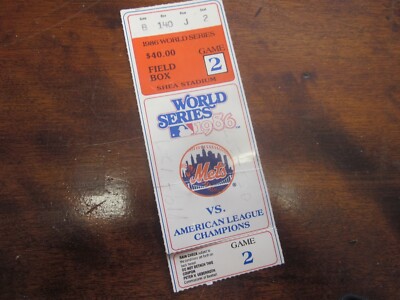 Vintage 1986 World Series Game New York Mets Boston Red Sox