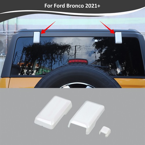 Car Tailgate Rear Door Window Glass Hinge Cover Trim For Ford Bronco 2021+ White - Picture 2 of 10
