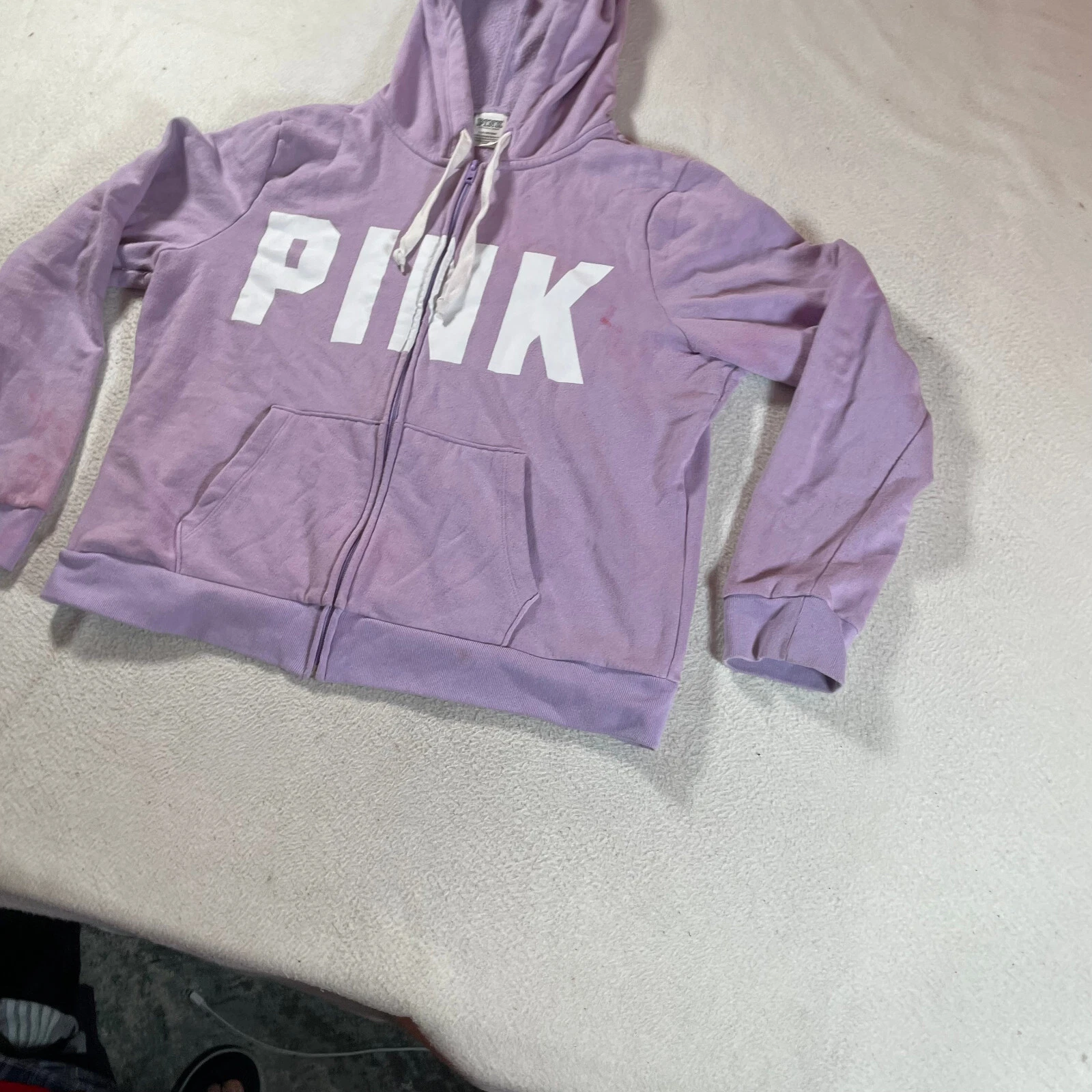 UNDERCOVER Giacca con cappuccio ROSA Victorias Secret donna grande viola cerniera completa cappotto in pile