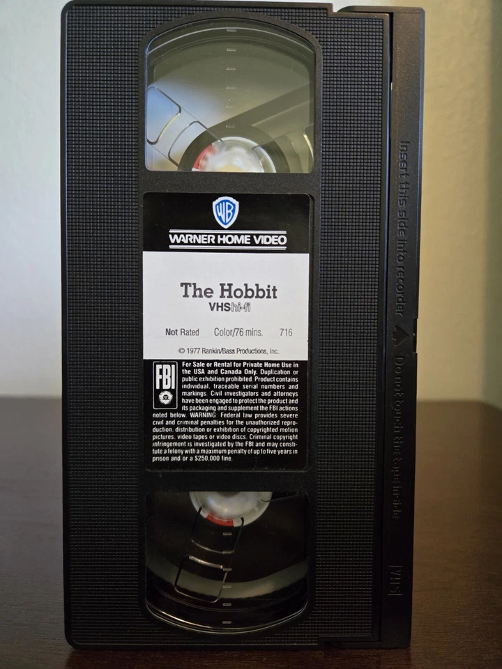 The Hobbit (VHS, 1991) JRR TOLKEIN Animated CIB RARE FAST SAME DAY SHIPPING - Image 4 of 4