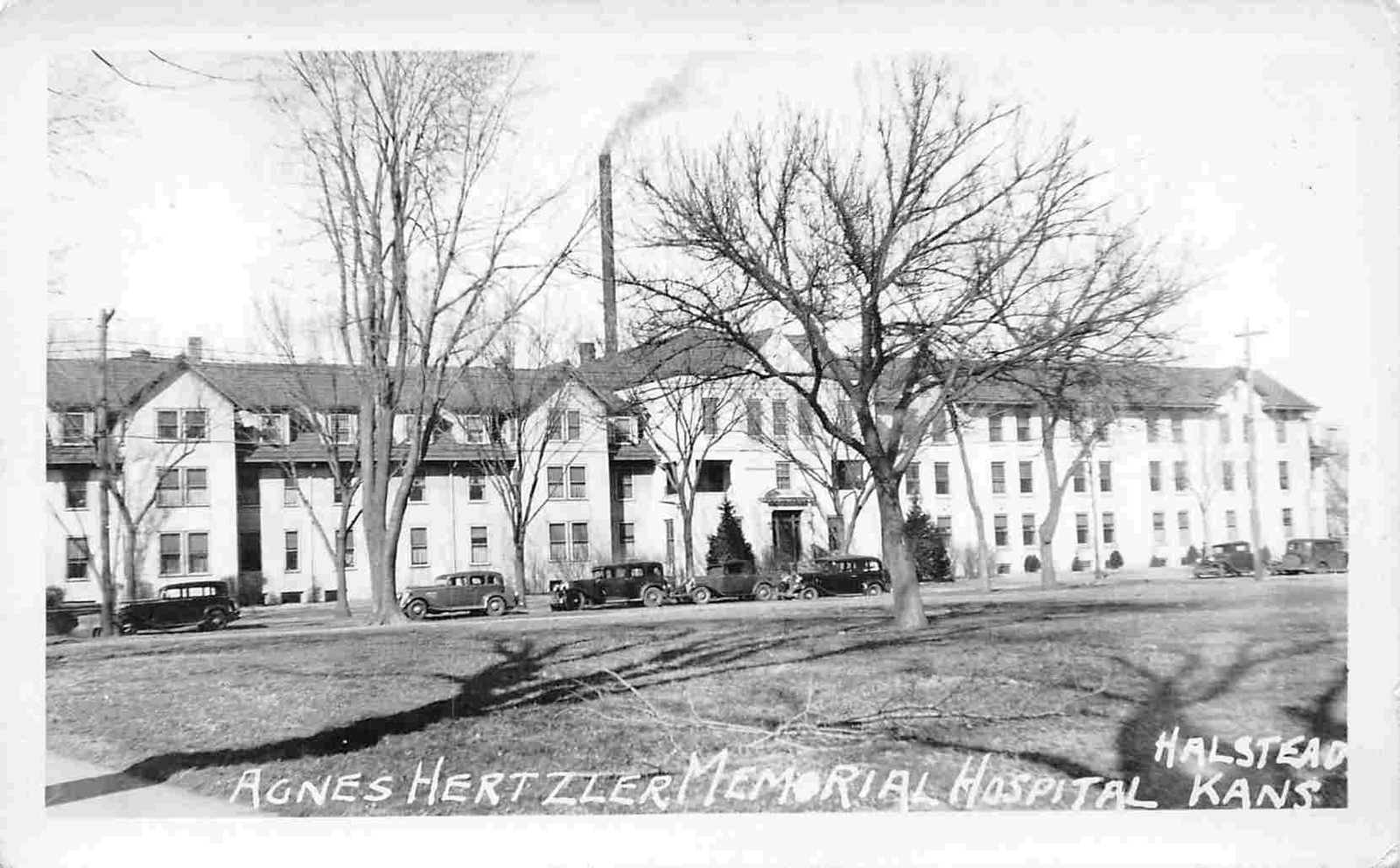Agnes Hertzler Memorial Hospital Halstead Kansas 1930s Real Photo