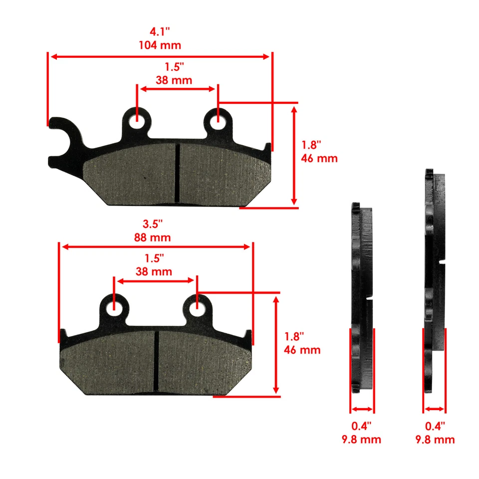 Pastillas de freno delanteras y traseras para Yamaha XT600 1990 1991 1992 1993 1994 1995 Foto 2 de 4