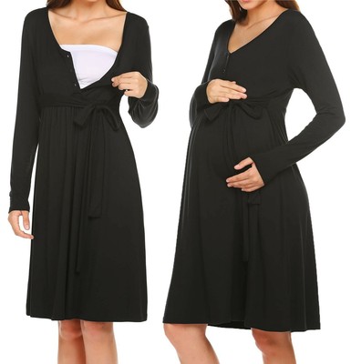long sleeve maternity nightdress