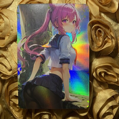 Keqing Genshin Impact Paradise Anime ACG Doujin Waifu Holo Card Back