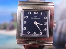 Elegant Continental Rectangular Black Dial 31mm Handwind Men's/ Ladies's