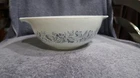 PYREX MIXING BOWL WHITE W/BLUE COLONIAL MIST CINDERELLA SZ 8 3/4" #443 "VINTAGE"