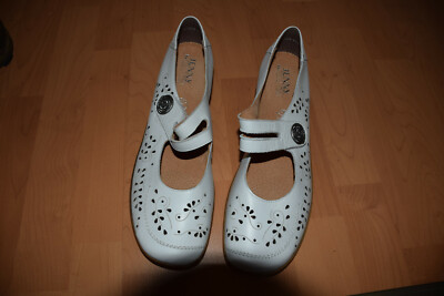 Damen-Pumps weiss/creme Gr. 9 von Jenny by ara mit Klettverschluss
