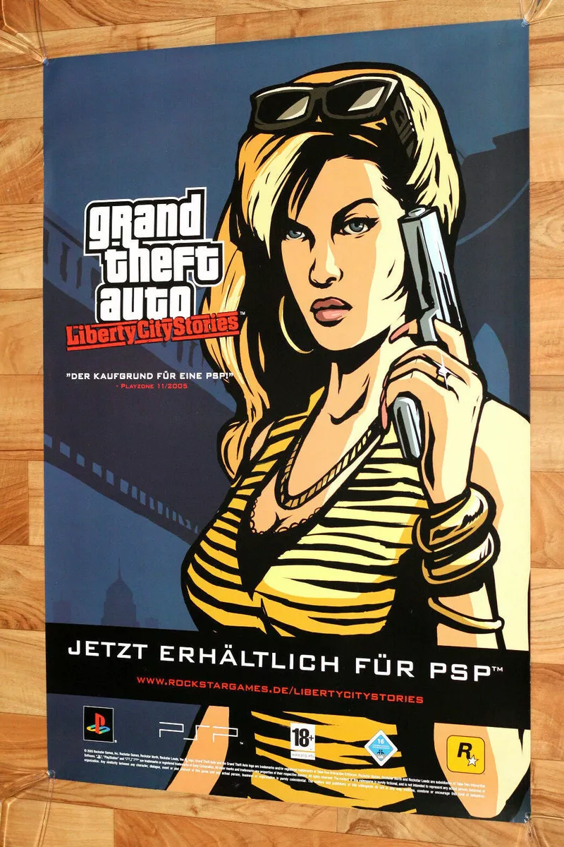 GTA Grand Theft Auto Liberty City Stories PSP Promo Ad Art Print Poster PS2