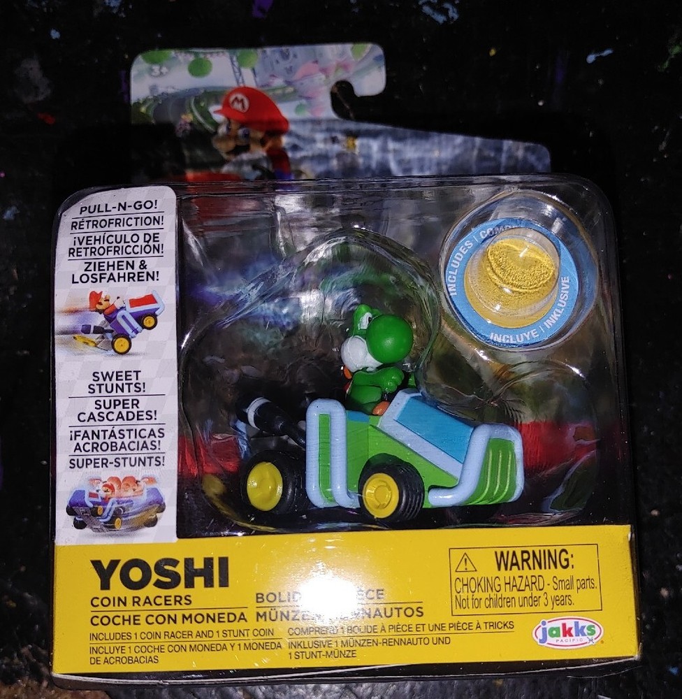 Nintendo Mario Kart Yoshi Coin Racer Car - Many Character Cars Available