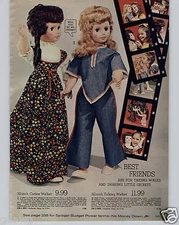 1973 PAPER AD Curlee Walker Wispy Talking Doll Dolls Shirley Temple Mrs Beasley