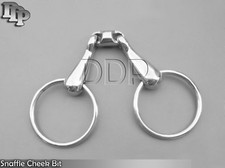 Surgical Mouth Losse Ring English Westren Riding Horse Solid Snaffle Cheek Bits