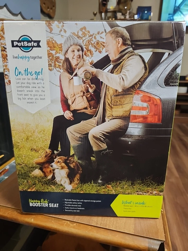 NEW Petsafe Happy Ride Brown Booster Seat Elevated Pet Bed Up To 18 Pounds - Image 2 of 4