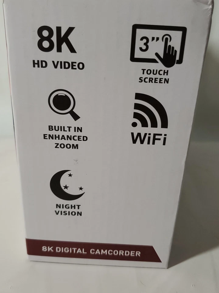Vivitar Pro 8K HD Camcorder 3" Touch Screen-Built in WiFi-Zoom-HDMI Output - Image 3 of 4