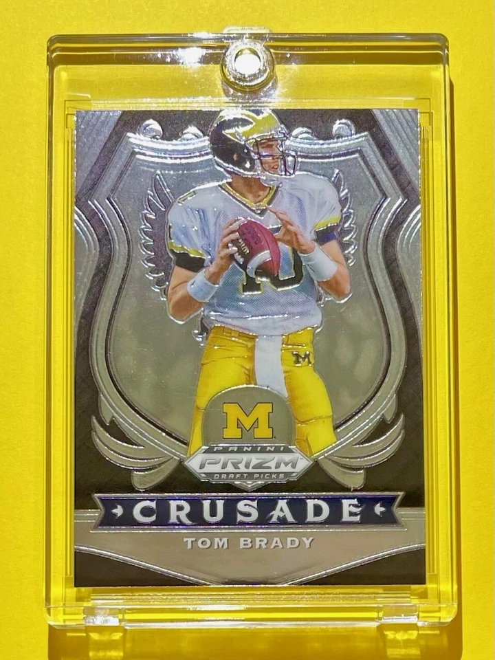 Tom Brady HOT PANINI PRIZM DRAFT PICKS CRUSADE MICHIGAN INVESTMENT #100 - Mint! - Image 4 of 4