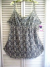 NEW HANKY PANKY PLUS CHEMISE GREY SIGNARUTE LACE STYLE 59530 4X SIZE 2X, 3X