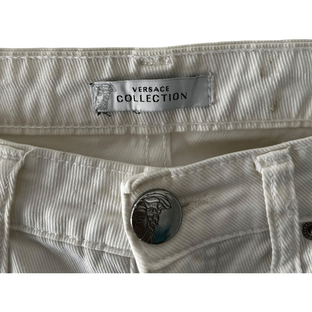 Versace Jeans Collection White Patchwork Jeans Si… - image 2