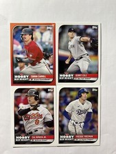 Corbin Carroll 2024 Topps Hobby Rip Night #16 Red Border With 3 Other Base Cards
