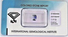 NATURAL SAPPHIRE 1.17 CARAT UNTREATED IGI CERTIFIED