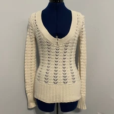 Guess Y2K Off White Knitted Sweater Size S