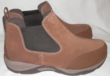 Easy Spirit "Seexceed" Sued Slip On Ankles Boot Size 8 W Chestnut Brown