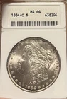 1884-O ANACS MS64 PQ Morgan Silver Dollar