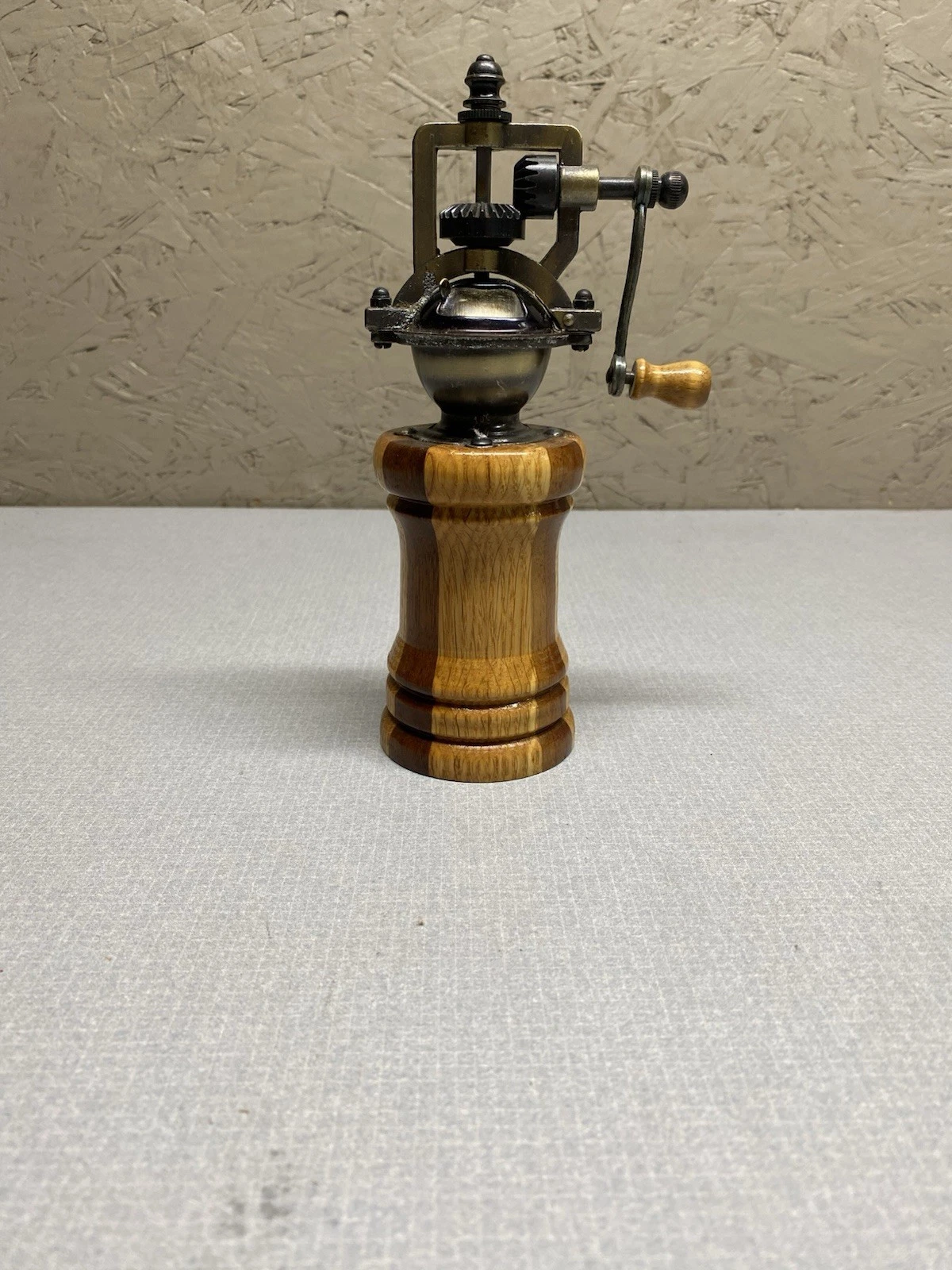 Wood Pepper Mill Spice Grinder Vintage Antique Steampunk Hand Crank